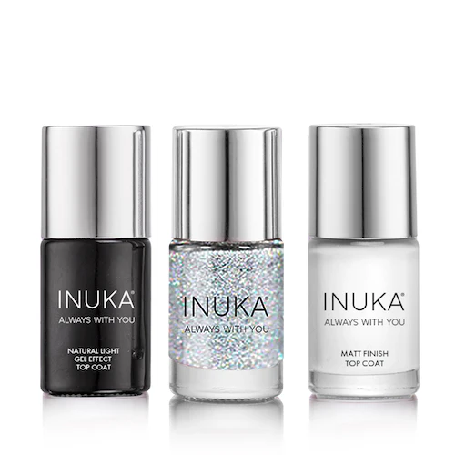 INUKA COLOUR & TOP COAT SET - 3 x 11ML