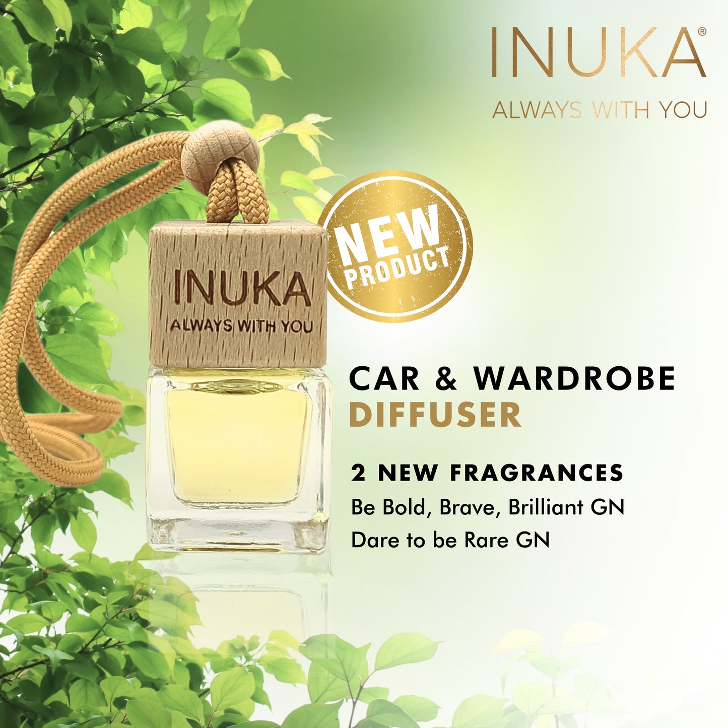 INUKA CAR & WARDROBE DIFFUSER - 7ML