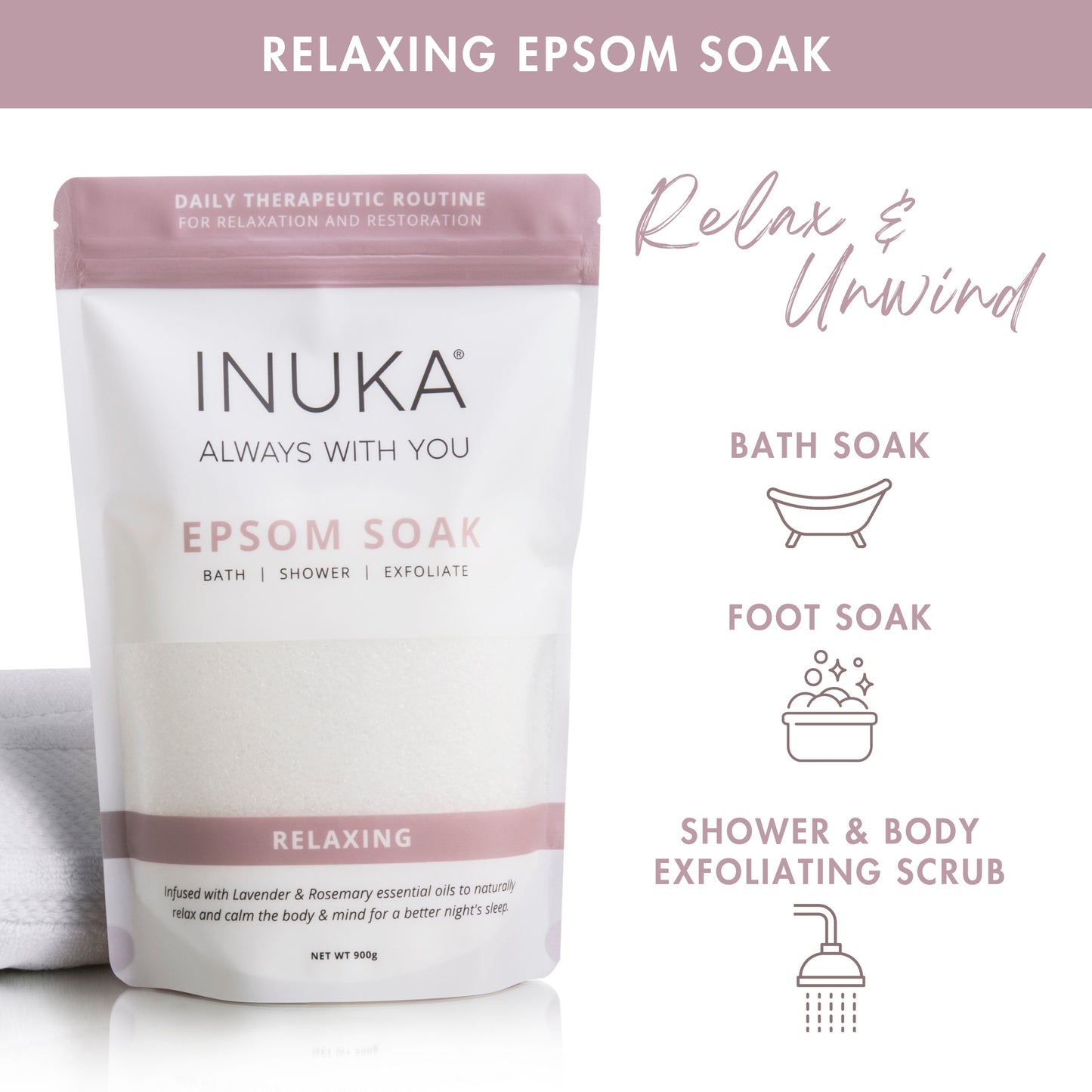 INUKA EPSOM SOAK RELAXING - 900G