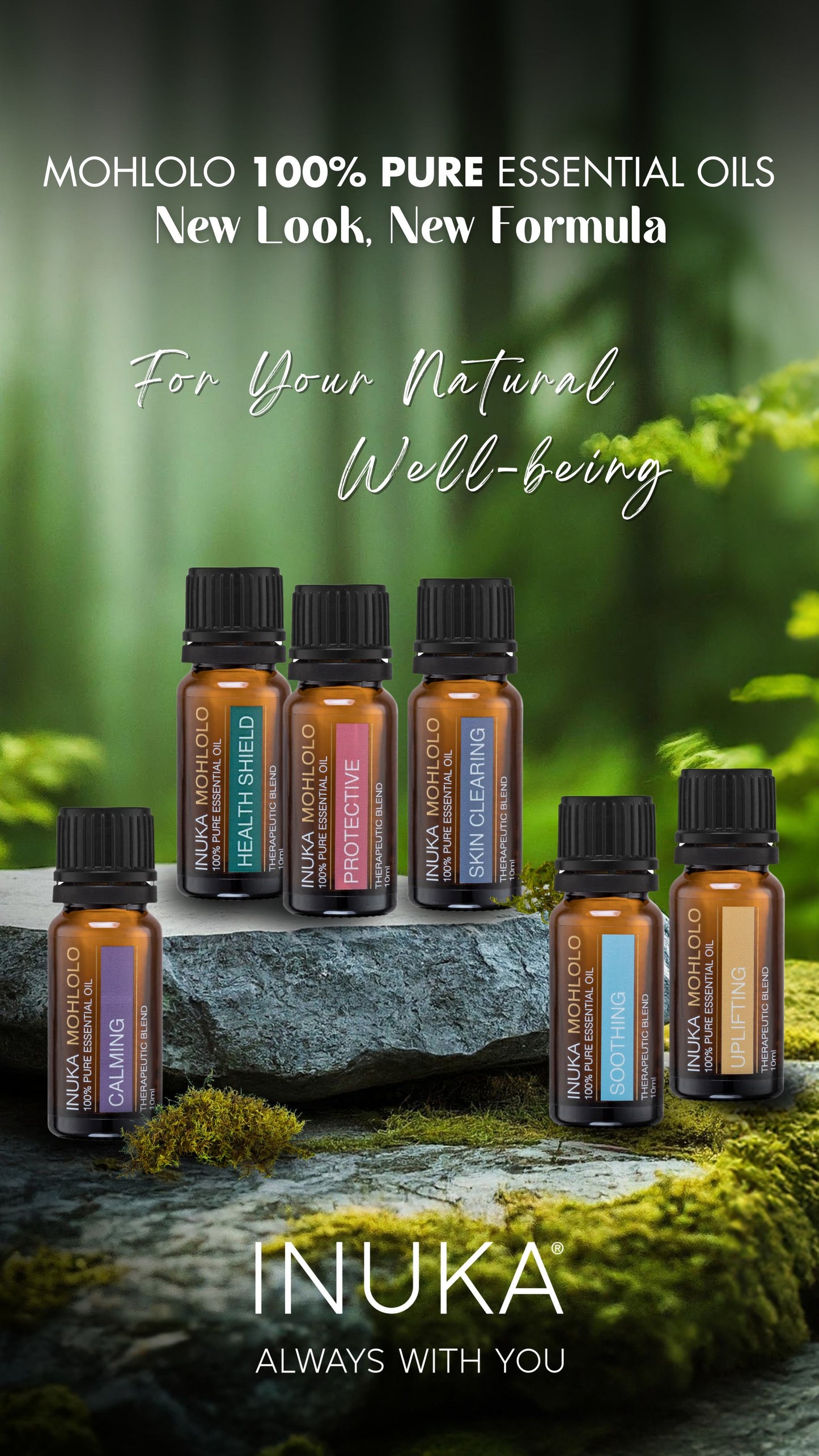 INUKA MOHLOLO 100% ESSENTIAL OIL SET - 6 x 10ML