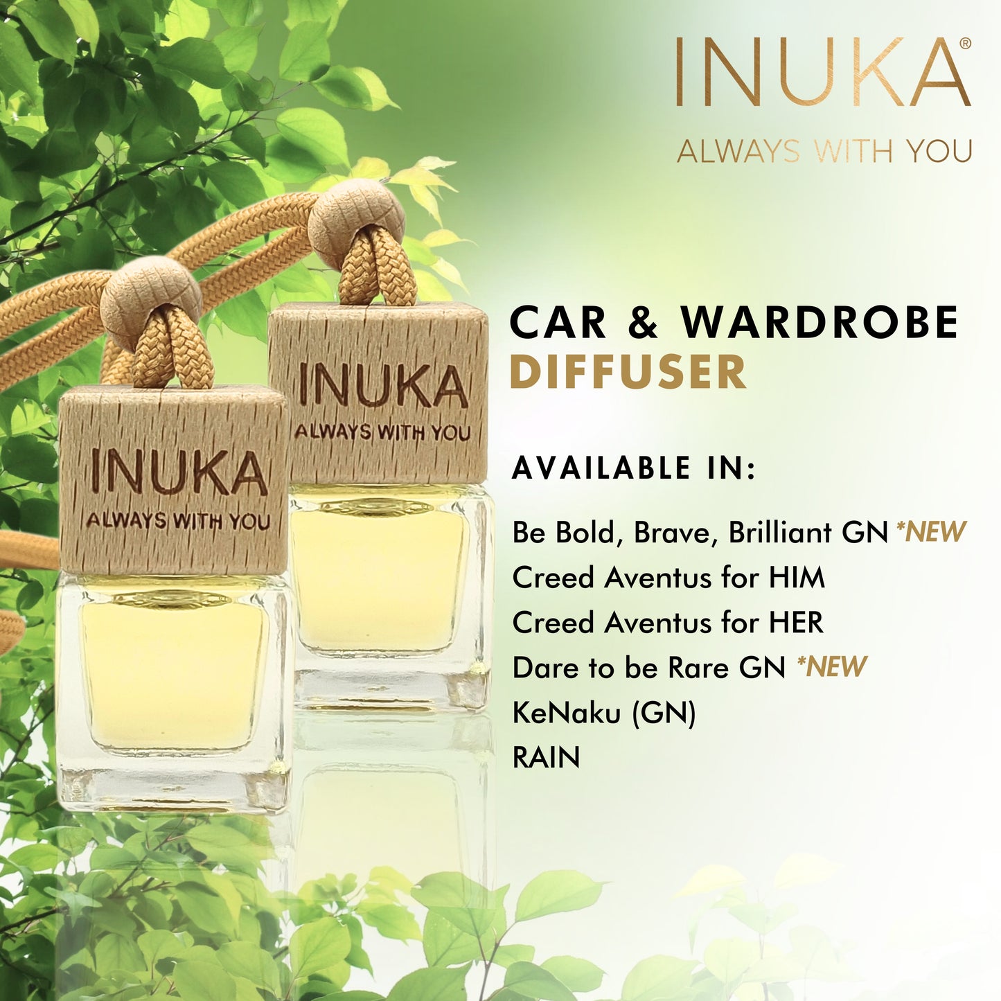 INUKA CAR & WARDROBE DIFFUSER - 7ML